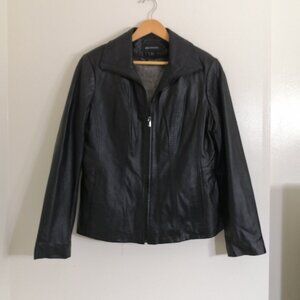 JNY Insulated Leather Jacket Black Size L